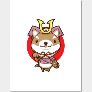 Samurai Shiba inu Posters and Art